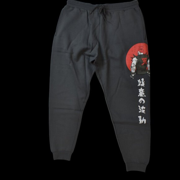 Graph Mens Capcom Street Fighter Akuma Kanji Image Jogger Pants New - Picture 3 of 9